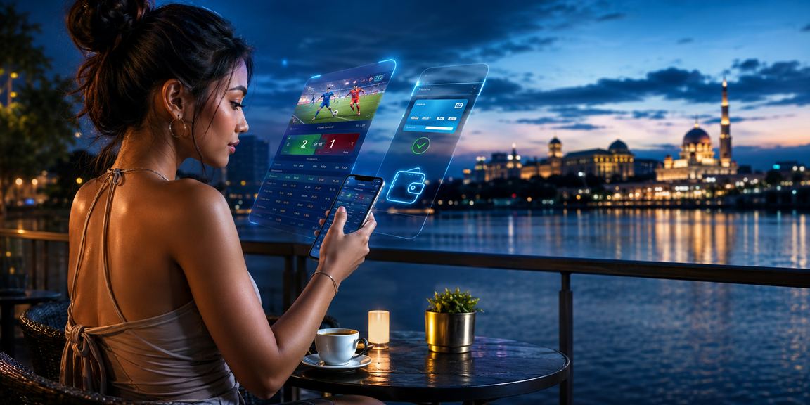 Pengguna di Putrajaya mengakses odds perlawanan sukan melalui telefon bimbit